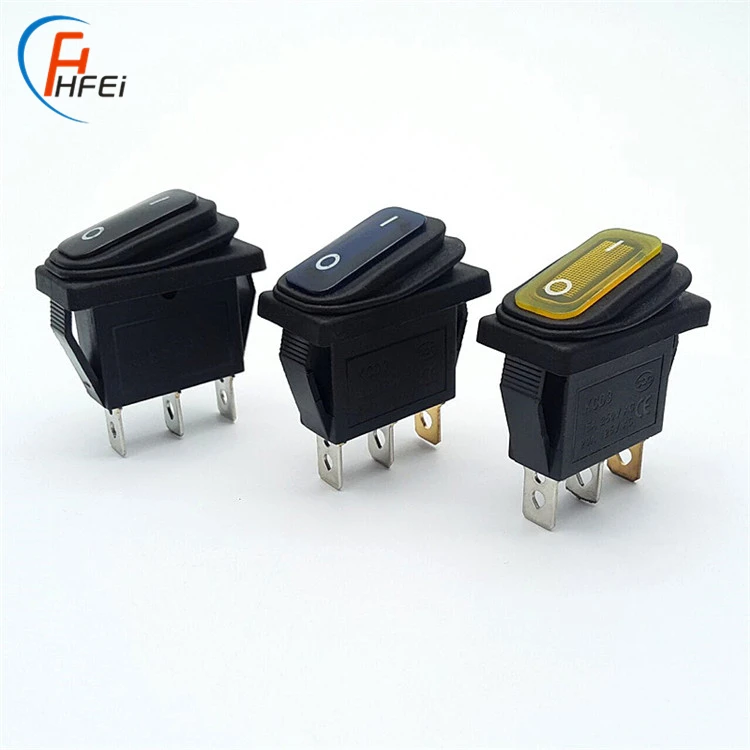 HF-KCD1 marine 12v 250vac 16a t100 55 led lamp waterproof ip68 rocker switch