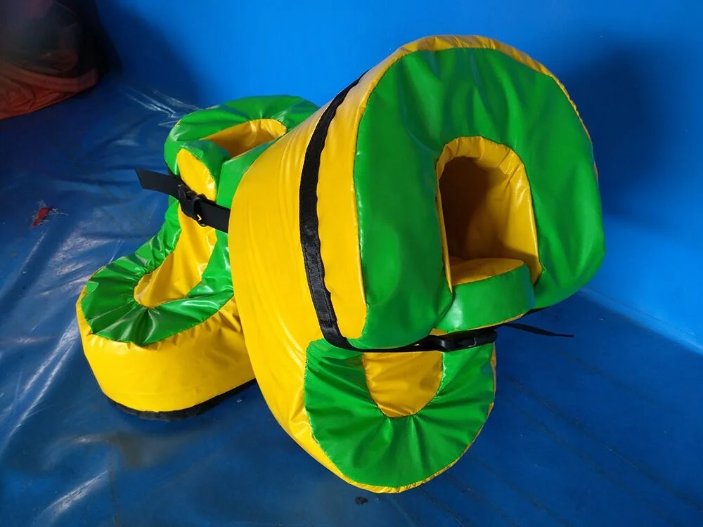 Outdoor team building game Giant Inflatable Sports Shoes /inflatable football shoes/inflatable soccer speed shoes