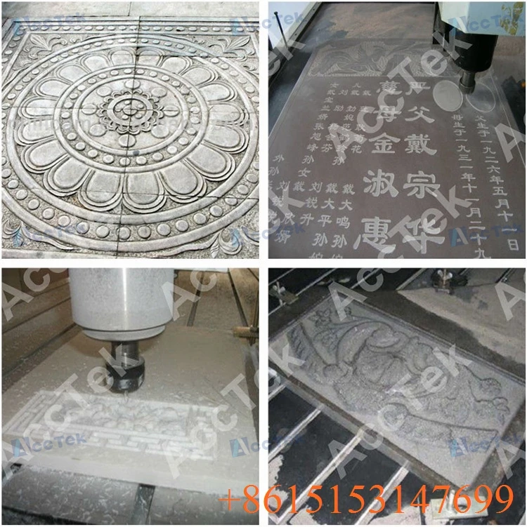 Stone wood cnc engraving machine 3d 4 axis cnc router for Marble Granite Statue Grave