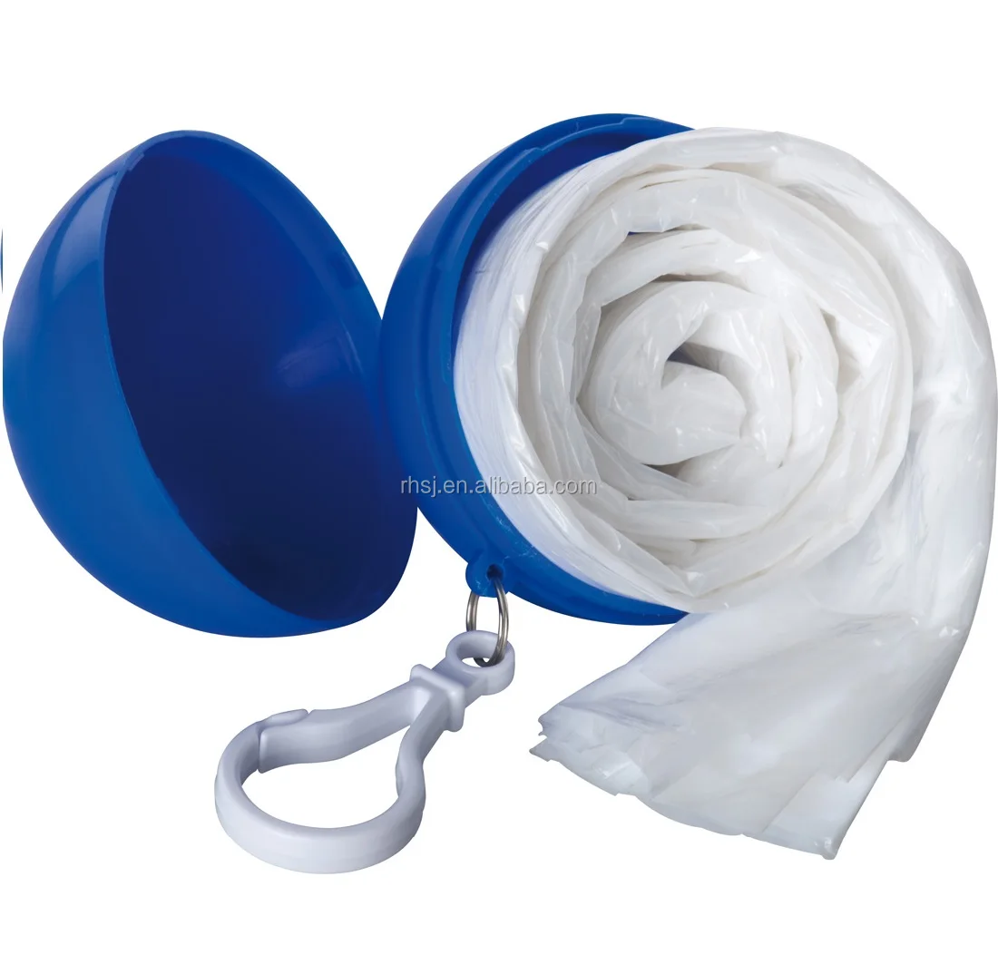 Best price disposable rain poncho in plastic ball