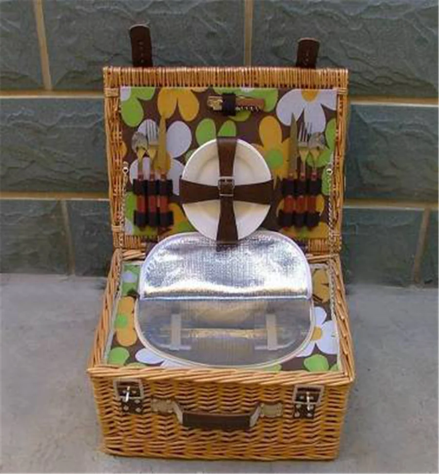 Good quality wholesale picnic basket rectangle large trip basket