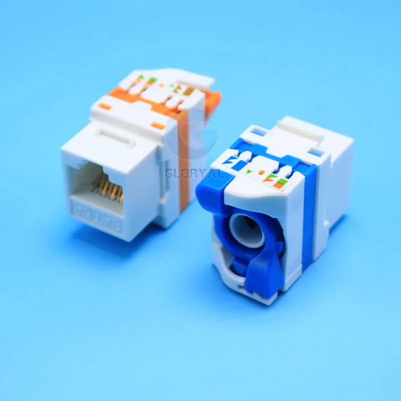  Бесинструментальный вращающийся UTP Cat6 RJ45 keystone
