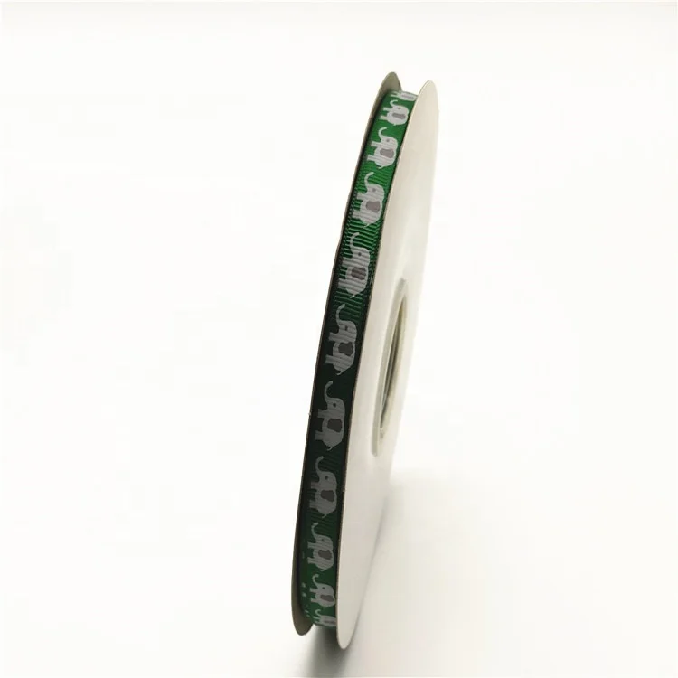 Wholesale In Stock Custom Logo Animal Printed Polyester Grosgrain Ribbon