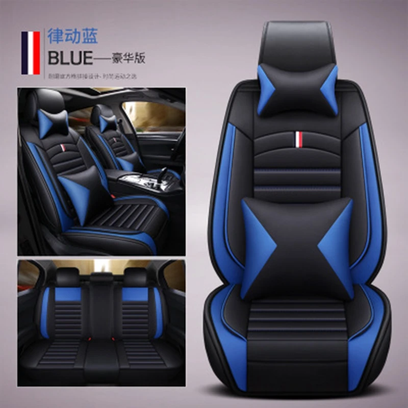 Dropshipping Good Price 5 Seats Vehicle easy to clean seat cushion PU genuine car seat cover leather with China Factory Supply