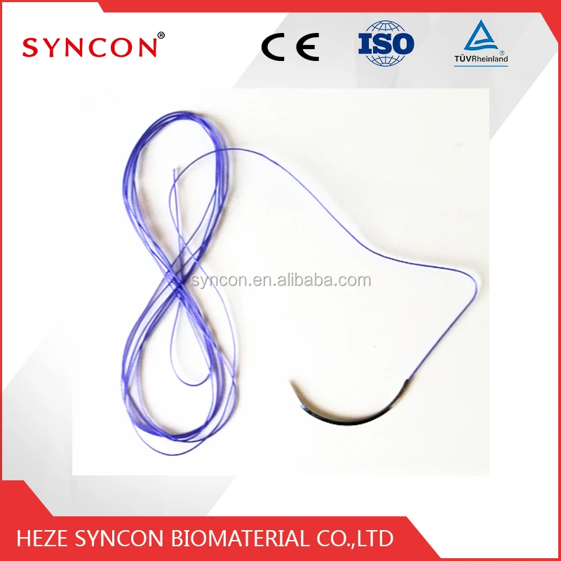 
Cheap Disposable Surgical Suture 8/0 Silk Suture with Needle 75cm 