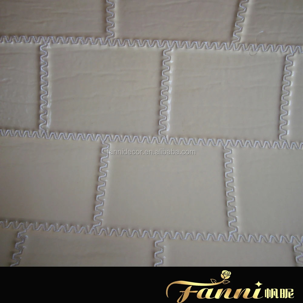 New Designs Wall Decoration Artificial Leather With Foam PVC Decorative Leather PU Leather With Foam