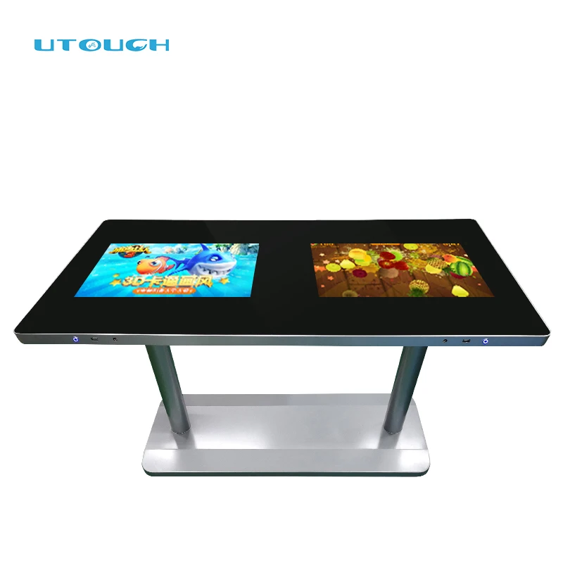 21.5 inch capacitive interactive smart  LCD double screen touch screen table for school/restaurant