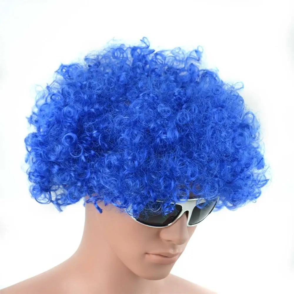 Fancy Dress Wigs  Funky Disco Clown Style Mens Ladies Costume 70s Halloween Curly