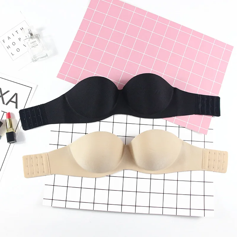 
Hot invisibility women seamless push up one piece strapless bra for wedding dress 