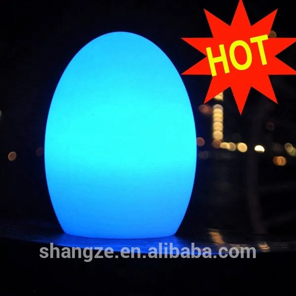 SZ-B1419 Hot sale fashionable egg shape remote control rechargeable led color changing table lamp