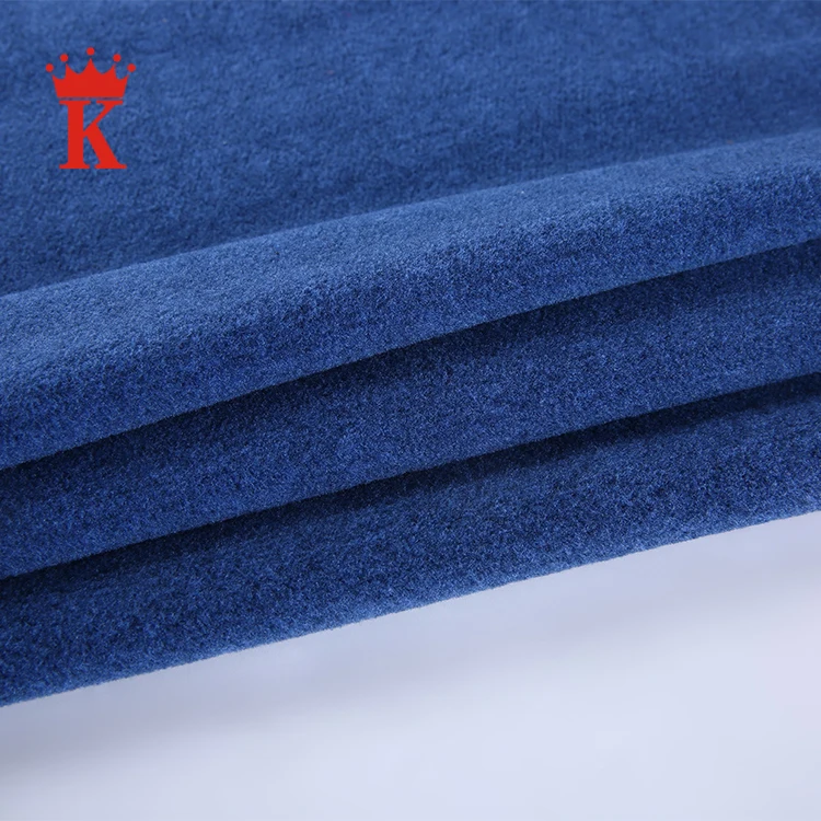 
2021 China hot selling custom knitted warm soft velvet flocking polyester fabric for coat 