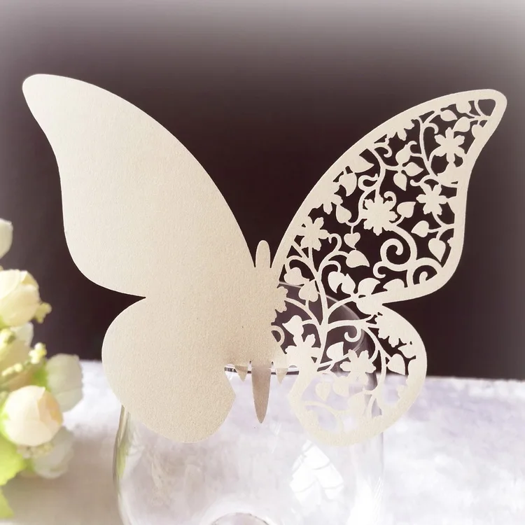Butterfly Laser Cut Table Place Cards Table Name Card Paper Party Supplies Decoration