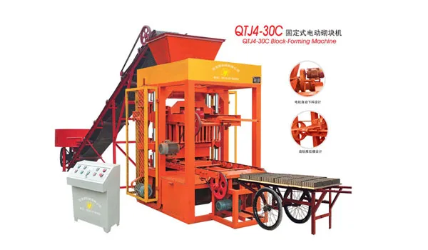 QTJ4-30C  baked free cement brick and block machine buy cheap brick making  machine for small business