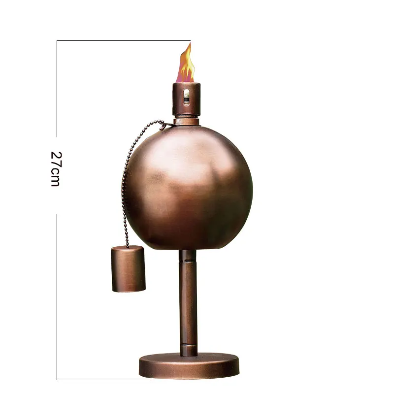 Bronze Flame Stainless Steel Mosquito Repellent Garden Torch Table Oil Torch For Outdoor