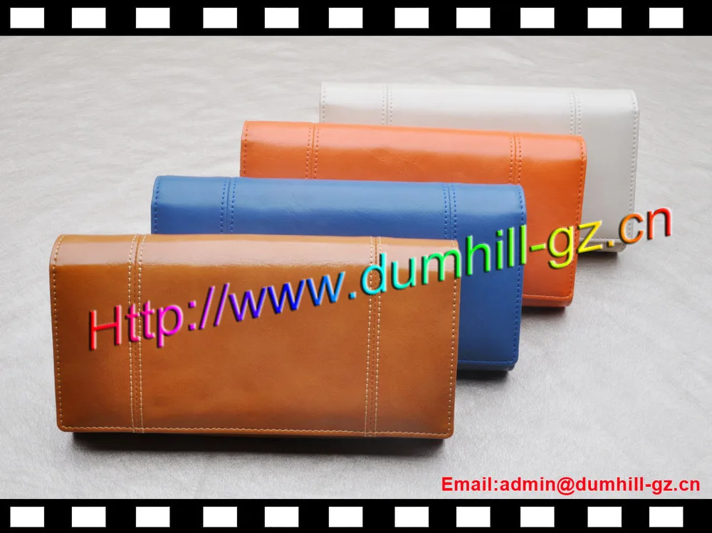 Latest lady purse with two clear window pockets and nice stitching for front body