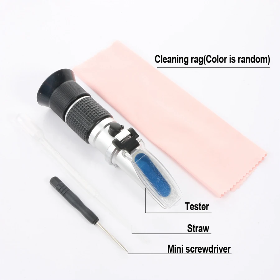 Fruit Sugar Meter Refractometer 0-90% Brix RHB-90ATC Handheld Brewing Auto Refractometer Fruit Sauce Meter Sugar Refractomer