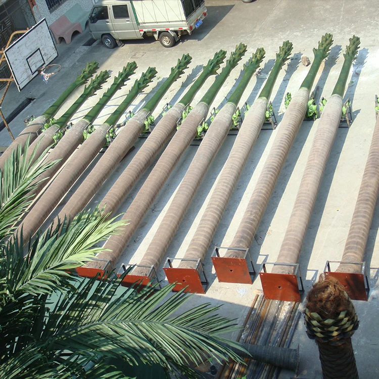 China make 2-20m artificial coconut fiber with decorative natural tree trunk