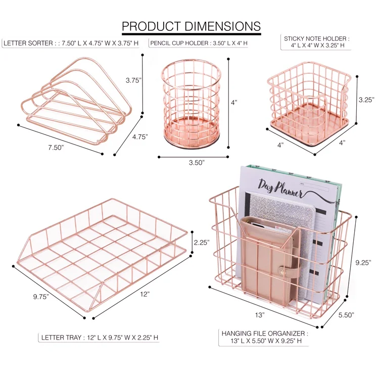 table organizer letter tray organizer desk organizer set for home, office,pen holder