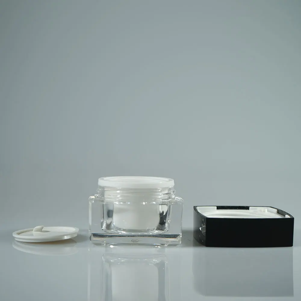 
Black square 5g 15g 30g 50g cosmetic jar plastic / eyeshadow jar / uv gel container 