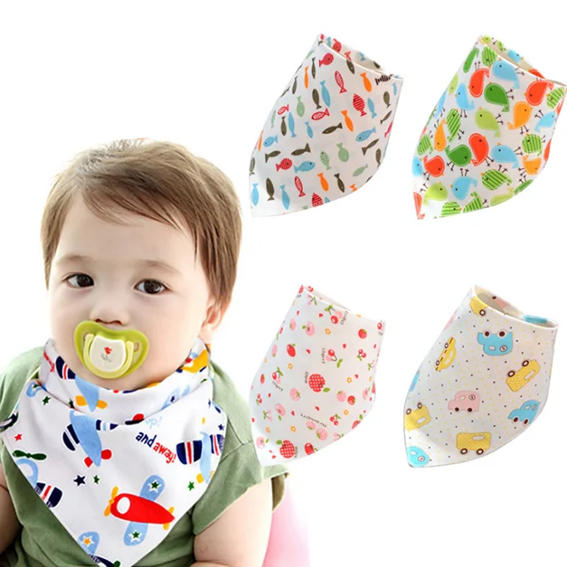 
Wholesale Stock Organic Cotton bandana Custom baby bibs baby bandana drool bibs 