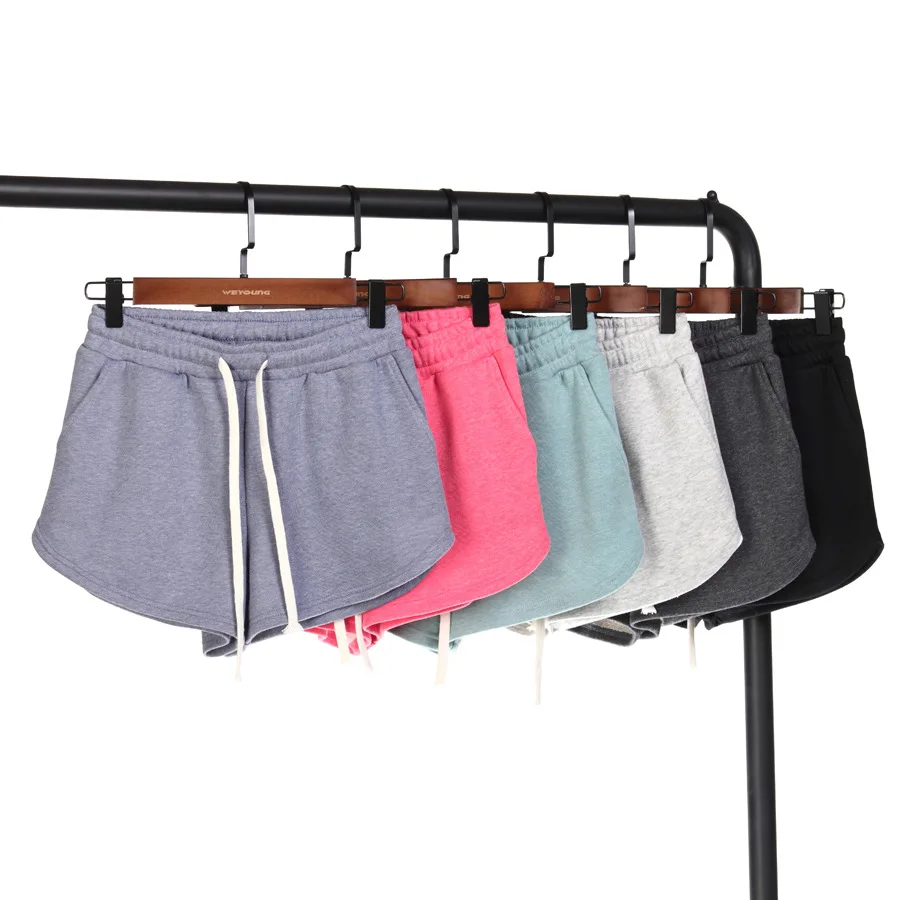 Custom logo blank plain gym women fitness girls sports shorts