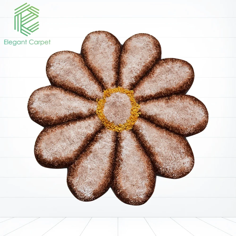 modern design 100% silk rugs for sale super flower shape carpet