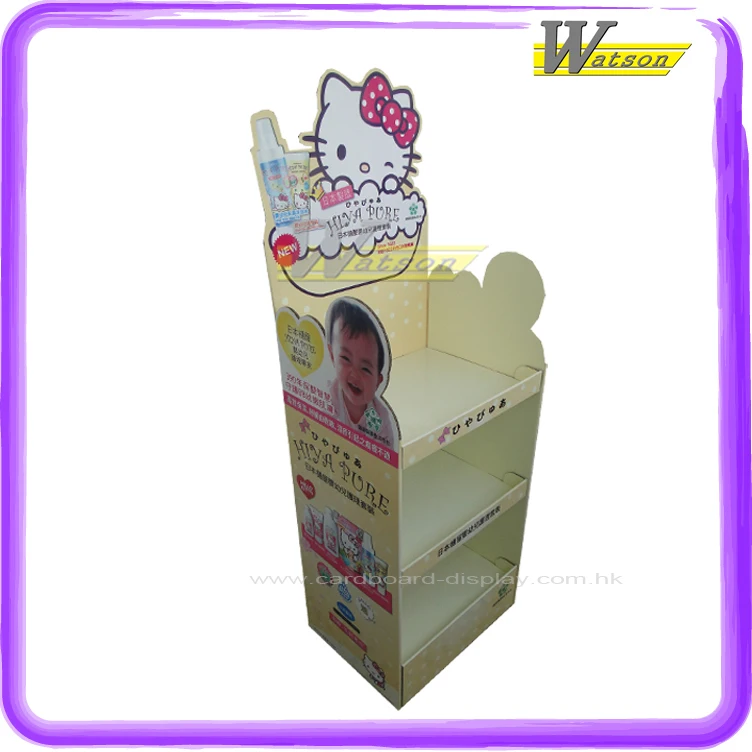 children shampoo promotion in supermarket cardboard display stands