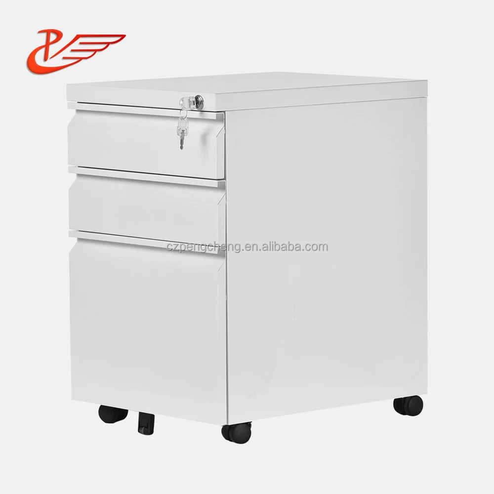 Amazon good quality 3 Drawers letter size vertical mobile steel file cabinet