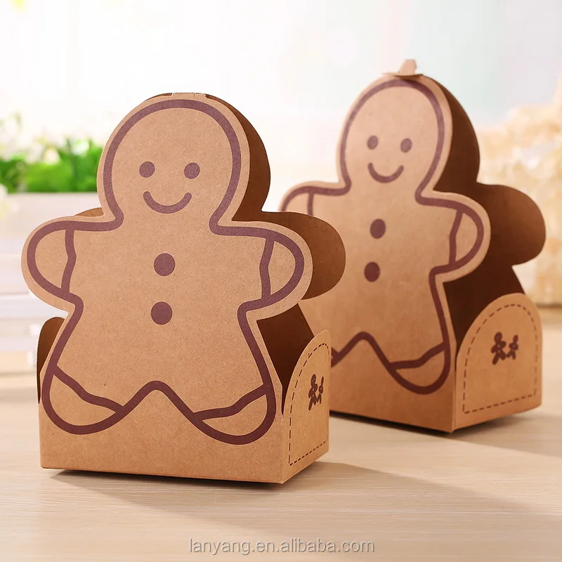 Jack on The Box Gingerbread Man Pop Up DIY Crafts Kraft Paper Goodies Cake Boxes