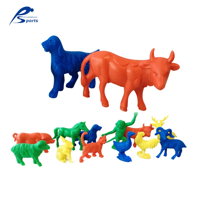 
Preschool Play Games 192pcs Plastic Animal Group Toy Animals Shape Counting Set Schools Teaching Aids 