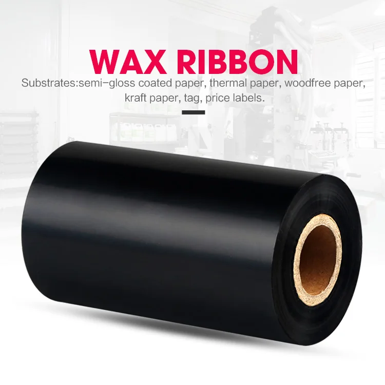  Черные 1 дюймовые трубные сердечники Out ink 110x300 TTR ВОСКОВЫЕ термопереносные