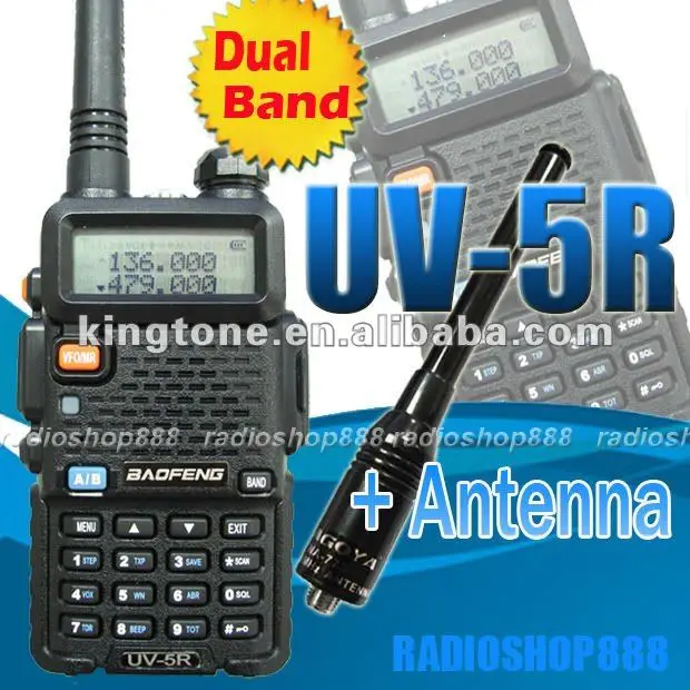 новый baofeng uv-5r увч/vhf двухстороннее радио + двухдиапазонный телескоп антенны na773sf