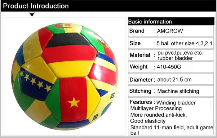 Different Size Training low price soccer ball,flags soccer ball pvc top quality
