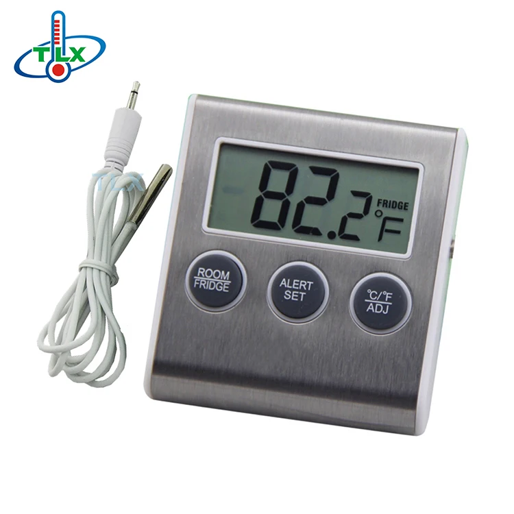 Digital Freezer Alarm with Probe Magnet Cold Room Temperature Gauge Monitor Refrigerator Thermometer