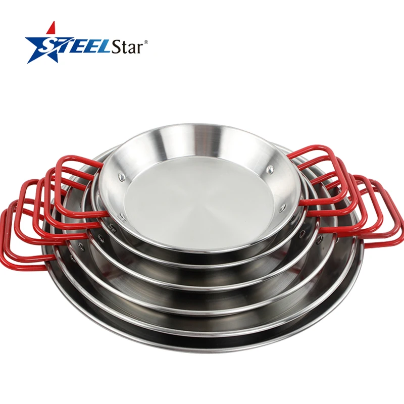 
China Manufacture Stainless Steel paella pan Stainless steel paella seafood pan 