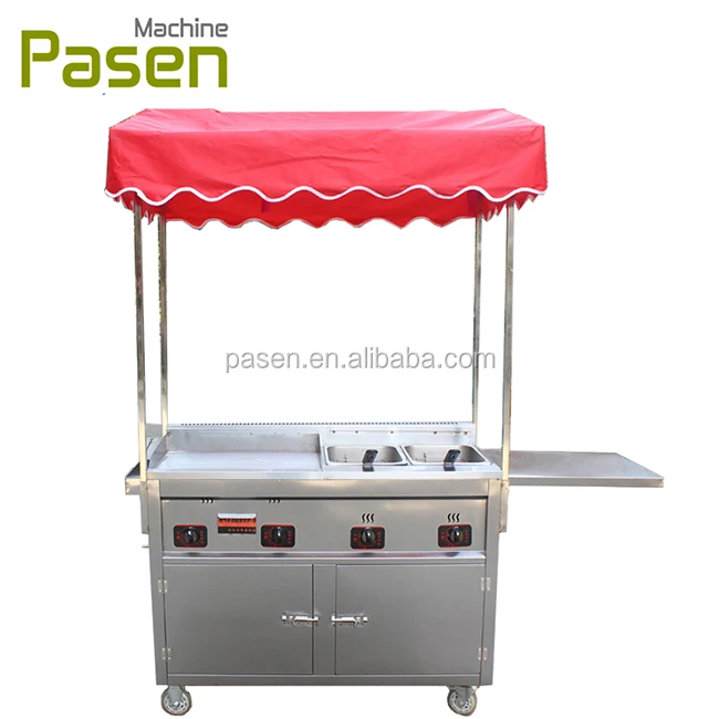 Mobile Street Food Cart Street Snack Carts Food Vending Carts For Frying