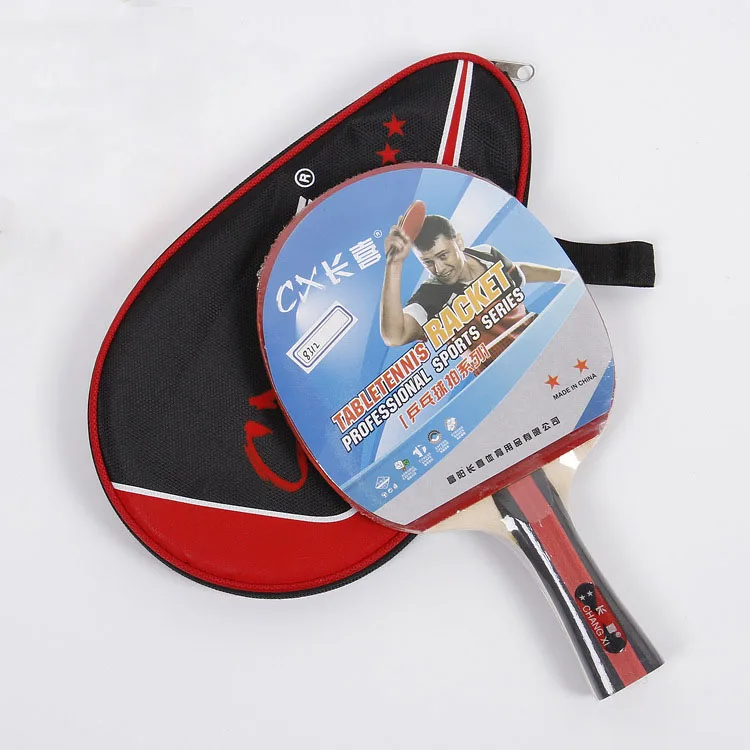 High Quality Custom printed ping pong racket 1-Star Poplar wood Rubber Table Tennis racket wholesale Ping Pong Paddle training