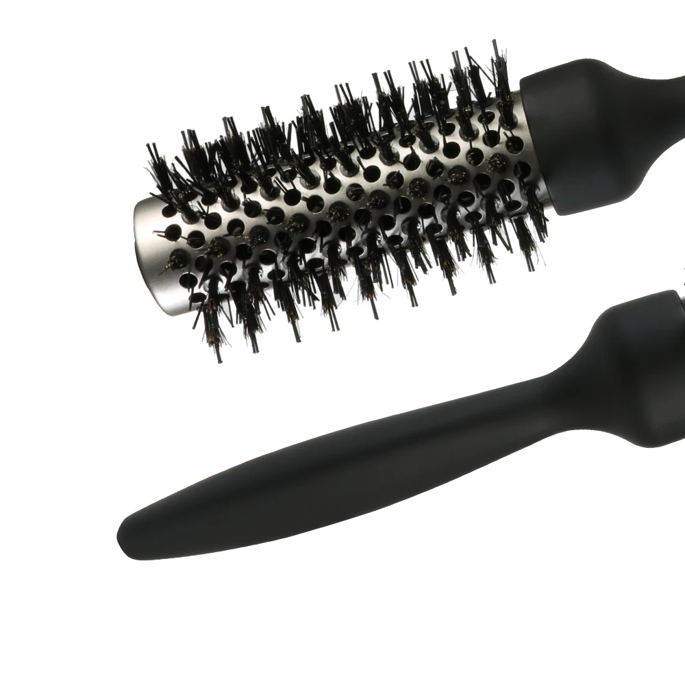 Круглая прямая щетка для волос керамическая кудрявая кисть из Гуанчжоу с нейлоновой щетиной индивидуальный логотип китайская ионная