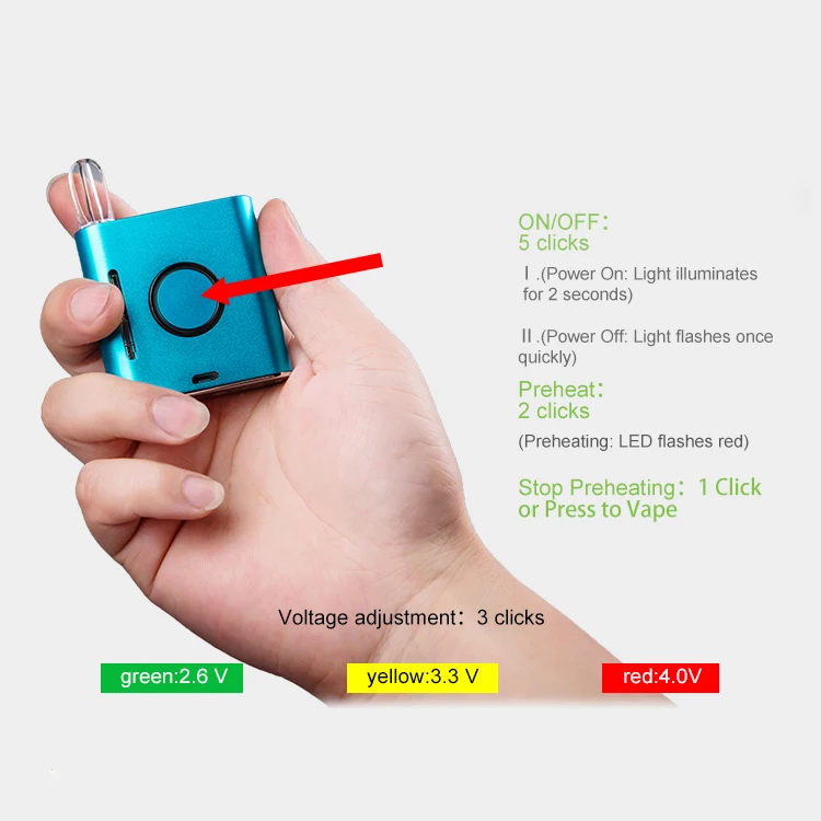 2019 New Arrival CBD Cartridge battery tank mod 510 Thread Iplayecigs mini preheating vape battery