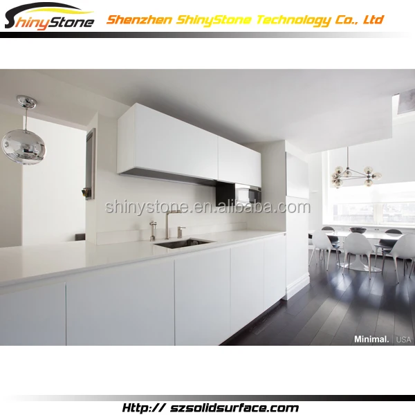 Luxury modern kitchen room solid surface/man-made stone italian kitchen furniture