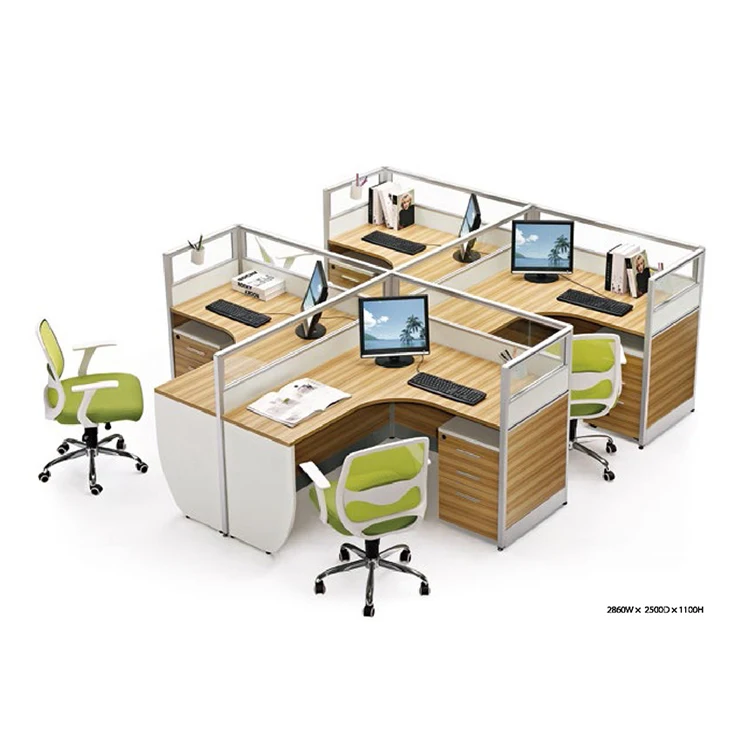 4 Person Workstation Office Furniture Workstation Modern Office Table Photos