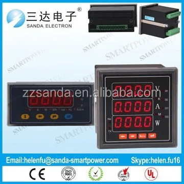 USB Interface Inverter 4-20ma Power meter Ammeter Voltmeter Digital Meter with Panel Mounting