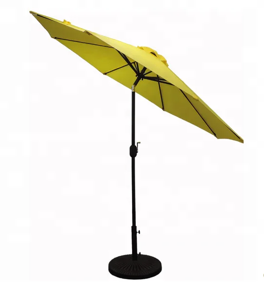 
Cheap Market Outdoor Patio Umbrella, Crank and Tilt, Yellow 