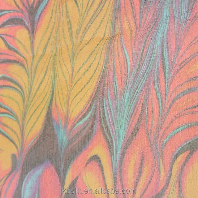 
Printed 100% Silk Crepe Georgette with flames pattern 