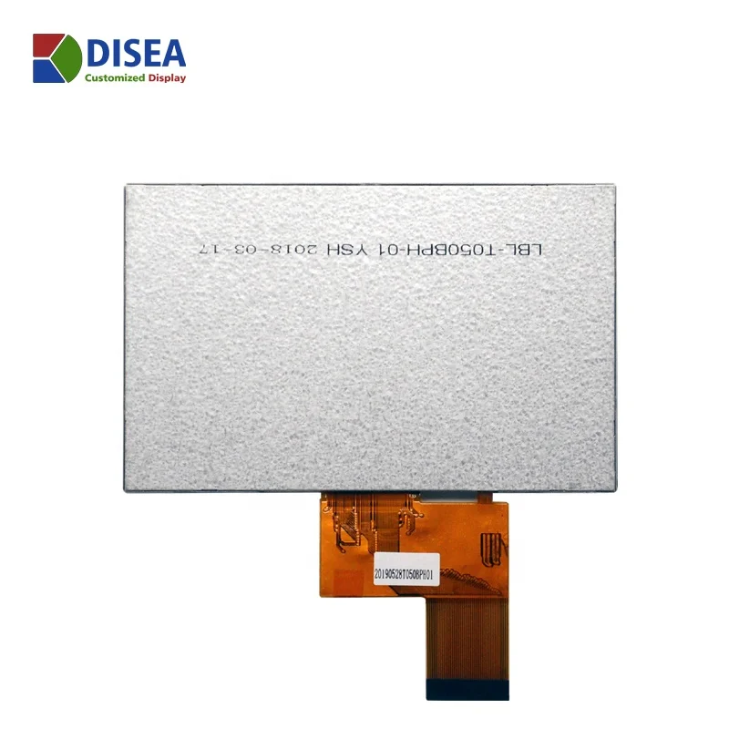 5.0 inch customized 480(RGB) x272 tft lcd display, 24BIT RGB display panel with resistive touch panel 5.0 inch tft lcd module