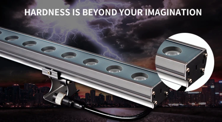 Outdoor Wall Washer Linear IP68 18w RGB Dimmable Outdoor Led Lights Wall Washer for Building Facade Lighting