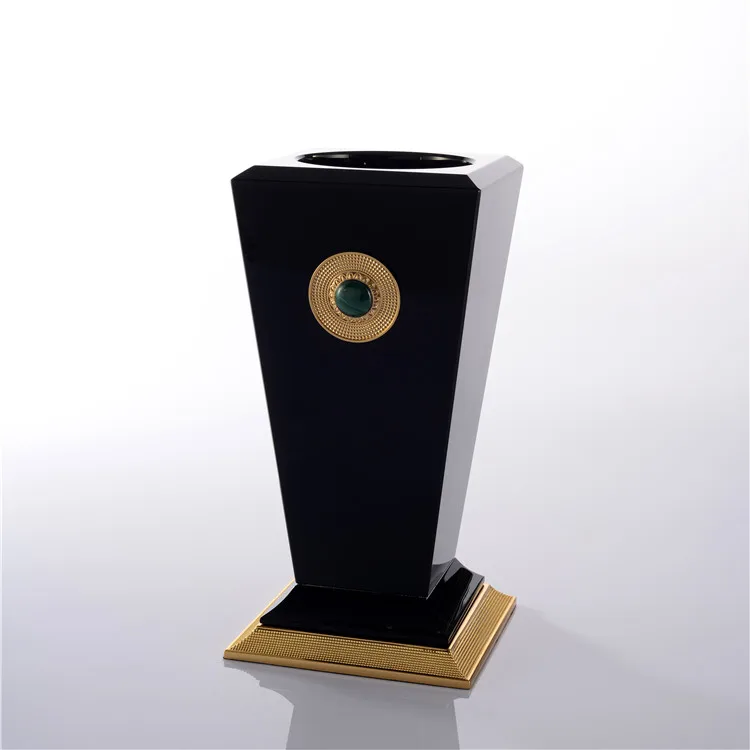 wholesale Custom top quality decorative rectangular k9 crystal vase