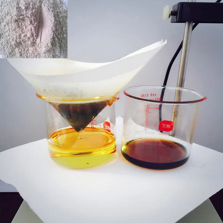 red diesel oil to clear color with Chemical Auxiliary Agent activated bleaching earth bentonite clay