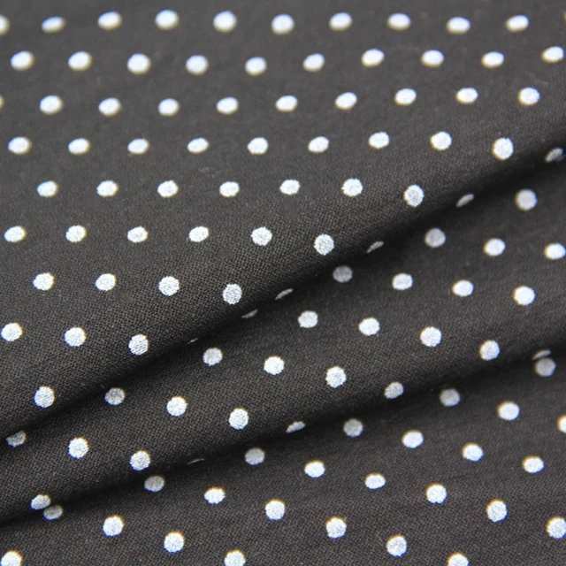 Искусственный шёлковый спандекс нейлон белый и чёрный; Узор в горошек; Из эластичной ткани, крашенная в пряже эластичный begaline Grosgrain tussores платье и штаны