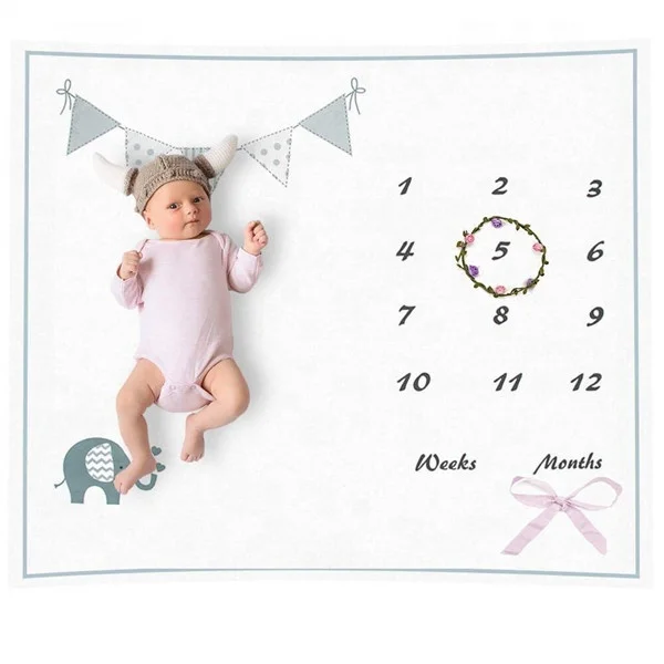 Возраст; Рост фон 120X120cm Детские ежемесячно Milestone одеяло для фотосессий новорожденных милые детские 100% хлопок муслин детское одеяло